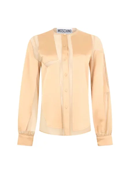 Bluzka Moschino z siateczką z siateczki beżowa