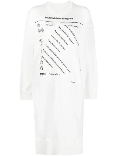 Rochie Mm6 Maison Margiela cu imagine de costum alb