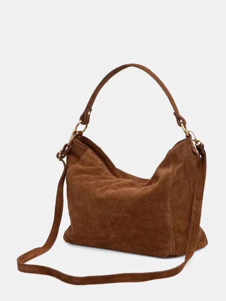 Answear.LAB torebka shopper zamszowa brązowa