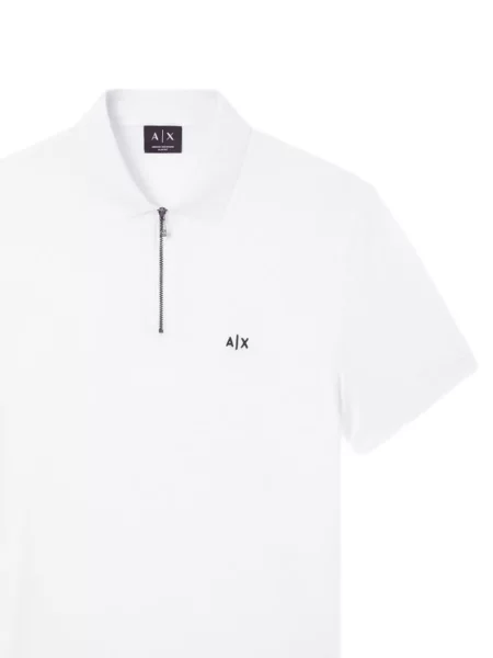 Polo Armani Exchange με κέντημα λευκό