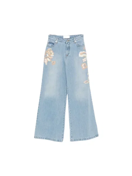 Jeansy dzwony Ermanno Scervino dzwony niebieskie