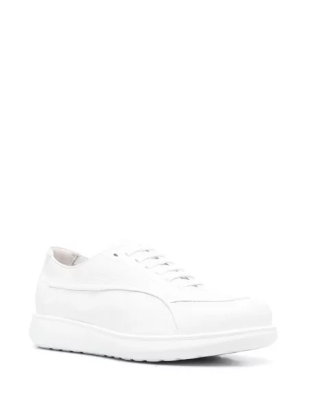 Δερμάτινα sneakers Giorgio Armani με κορδόνια λευκό