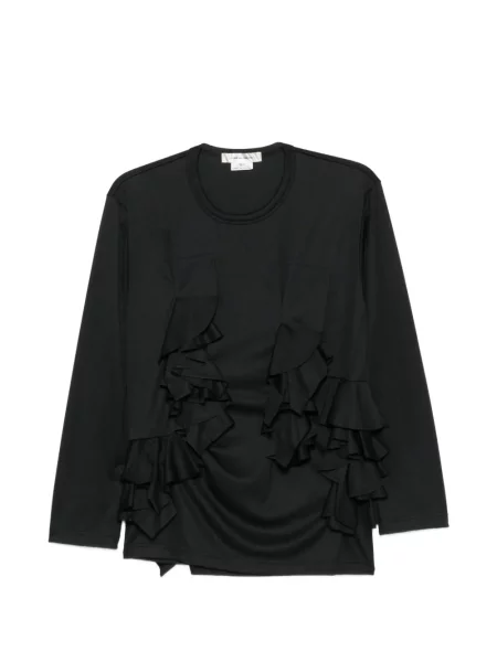 Tricou Comme Des Garçons cu volane negru