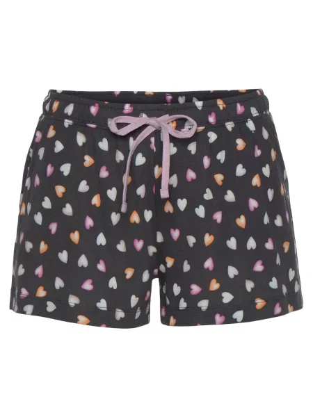 VIVANCE Kratke hlače za spanje Dreams antracit / oranžna roza