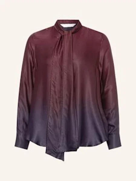 Robert Friedman Bluzka Z Wiązaniem Pod Szyją Miya Z Satyny rot