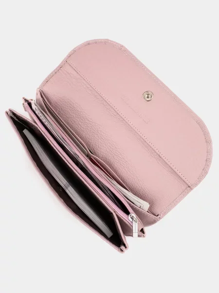 Кожаный клатч St Leather Accessories розовый