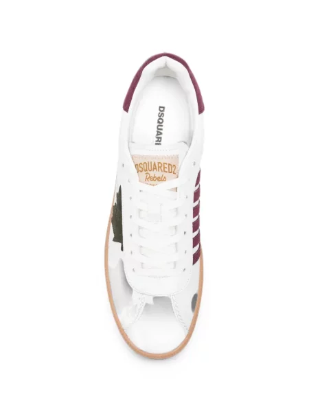 Sneakerși Dsquared2 din piele alb