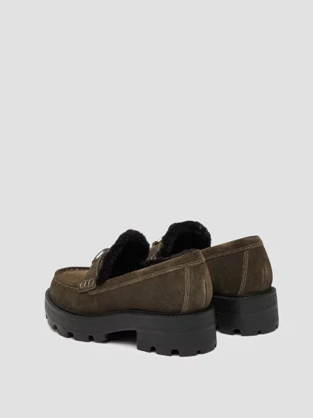 Замшеві лофери Guess зелені