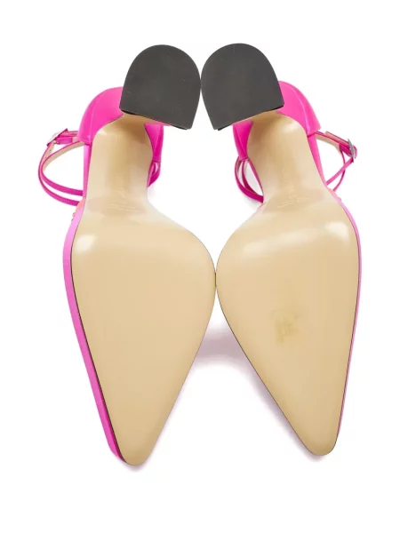 Pantofi cu toc Mach & Mach cu platformă de cristal roz