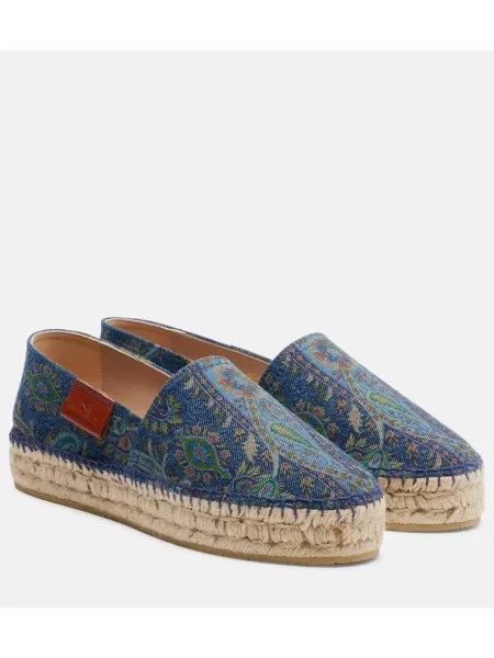 Espadrile Etro din canvas albastru