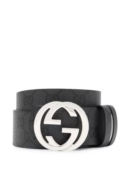 Cu centură reversibil curea Gucci cu cataramă negru