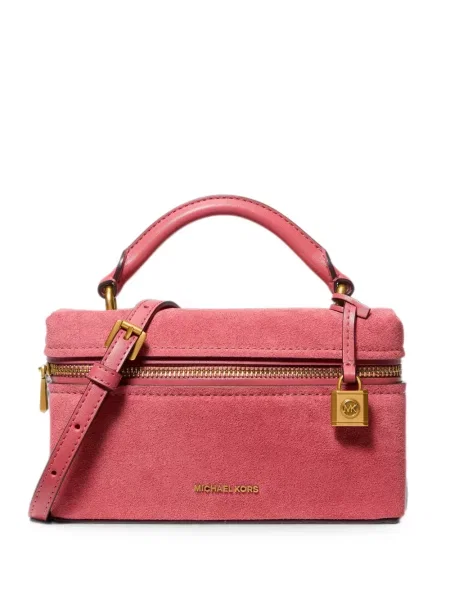 Geanta crossbody Michael Kors din piele de căprioară roz