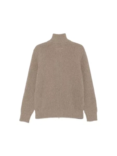 Kardigan Mm6 Maison Margiela ze sznurkiem szary