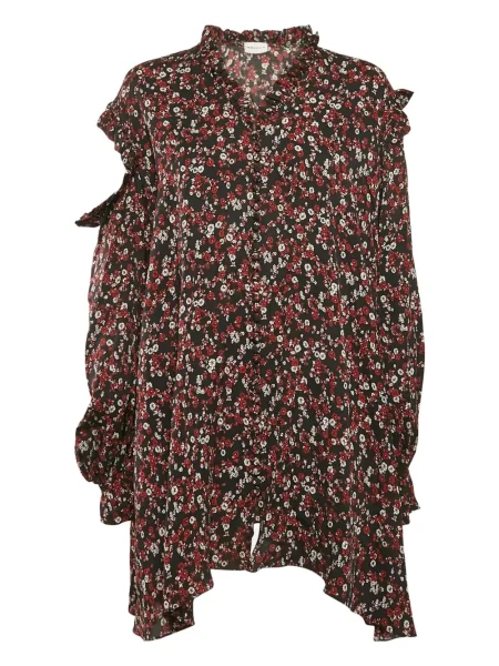 Rochie Magda Butrym cu model floral cu imagine de costum negru