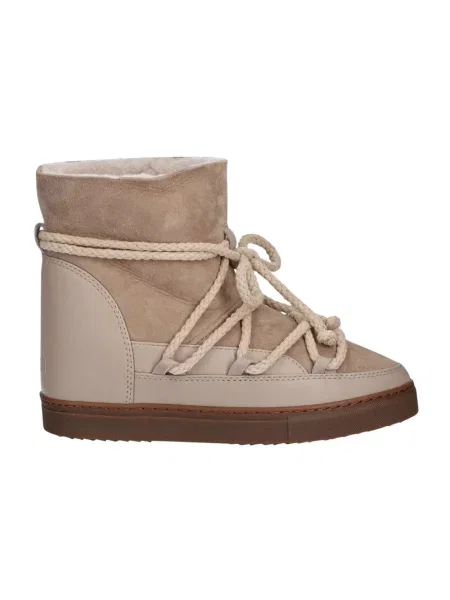 Inuikii śniegowce skórzane Classic Wedge beżowy