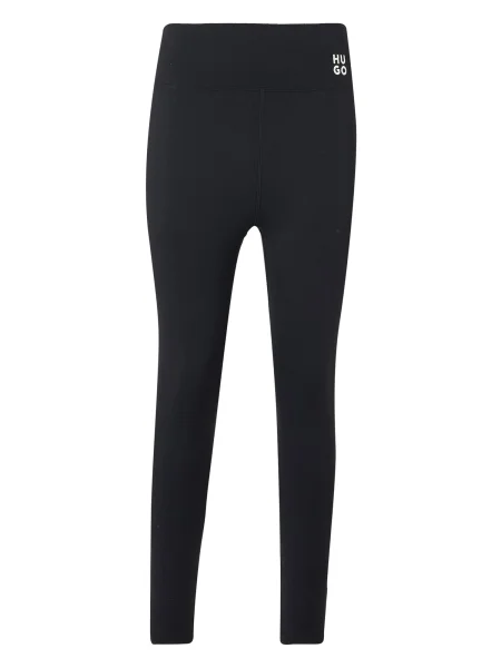 HUGO Leggings Noparda negru alb