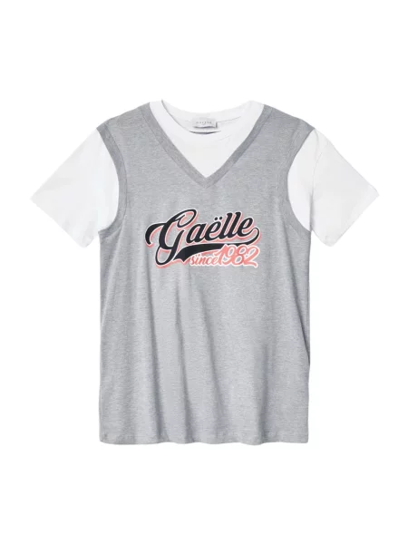 Krótka koszulka Gaëlle Paris szara