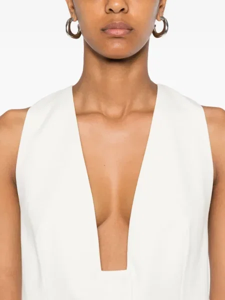Rochie fără mâneci The Andamane fără mâneci de costum alb
