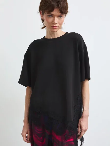 Medicine oversize tričko s modalem černé