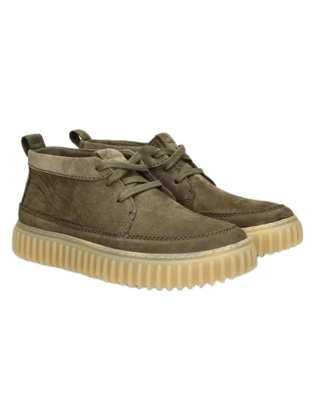 Botki Clarks koronkowe zielone