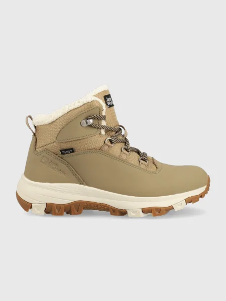 Обувки Jack Wolfskin Everquest Texapore Mid кафяво с изолация бежово