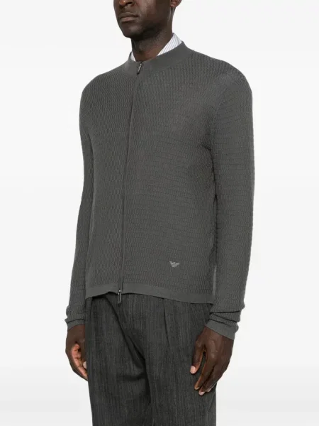 Πλεκτή ζακέτα Emporio Armani γκρι