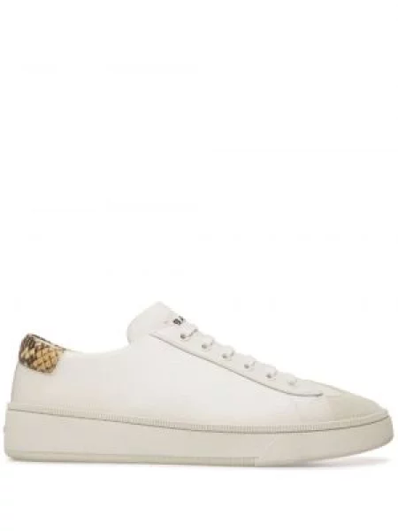Sneakerși Bally cu șireturi din dantelă alb