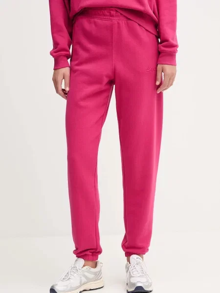 Спортивні штани Dkny однотонні рожевий