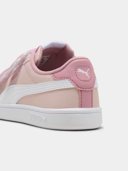 Дитячі Кеди низькі PUMA Smash Badges V Ps комбінований верх рожевий