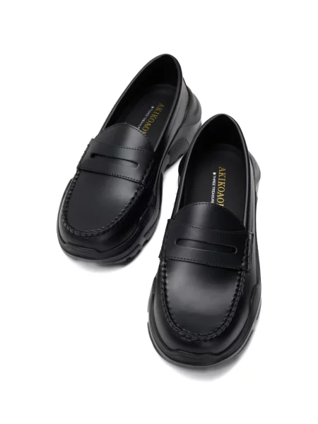 Pantofi loafer Akiko Aoki chunky negru