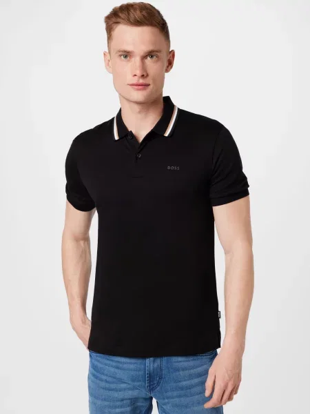 BOSS Black Majica Penrose bež bela črna