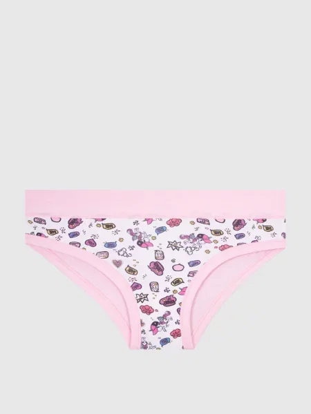 Дитячі трусики Lovely з принтом єдиноріг з написами Riminiveste рожеві