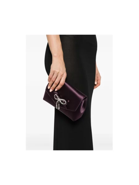 Torebka Jimmy Choo z kokardką fioletowa
