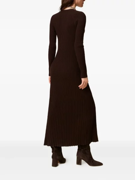 Rochie Twinset tricotate de costum maro