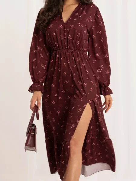 Midi haljina Italy Moda smeđa