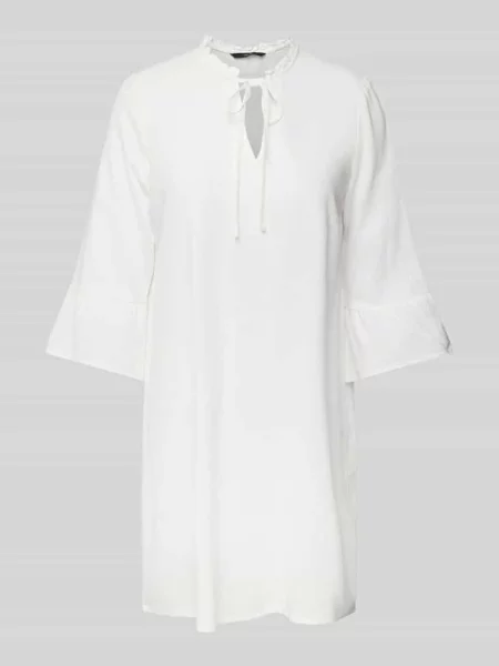 Sukienka tunikowa o kroju regular fit z mieszanki i lnu model ‘MYMILO’ Vero Moda biała