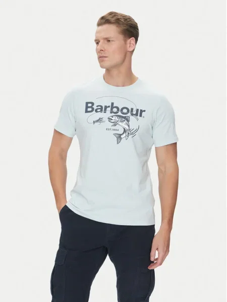 Barbour Tricou Lydd celest albastru