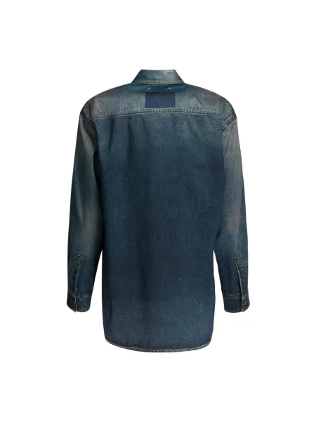 Bluzka Golden Goose z nadrukiem niebieska