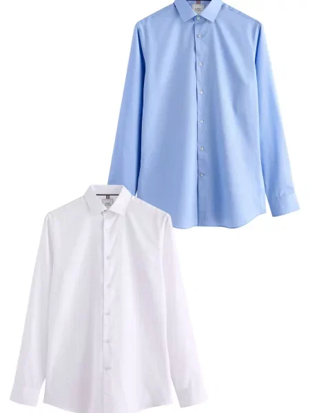 Next Košile světlemodrá bílá