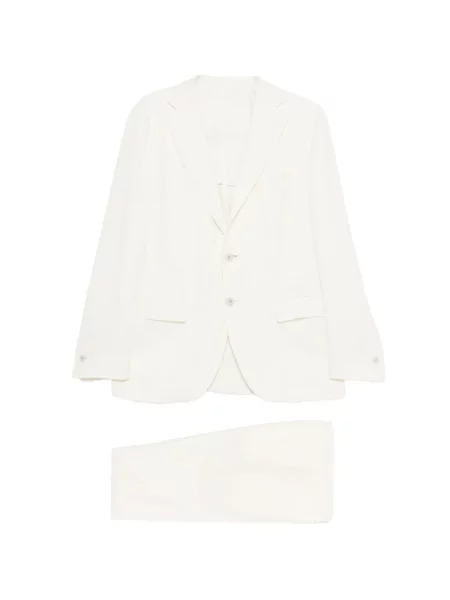 Costum Eleventy de costum cu un singur rând de nasturi alb