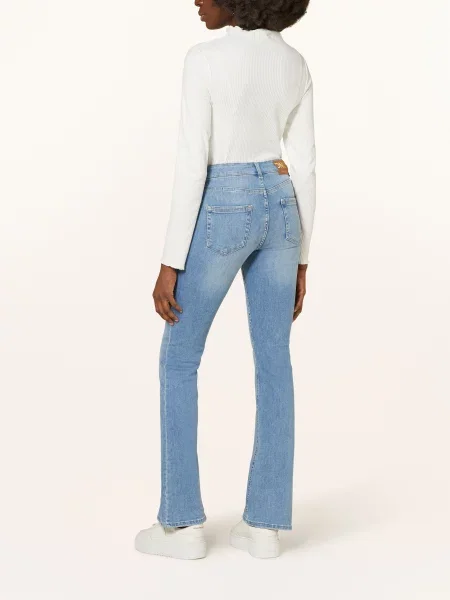 Only Flared Džíny light blue denim modré