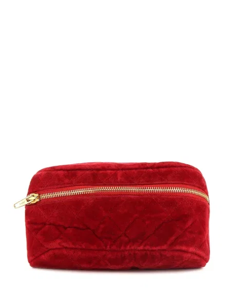 Prošívaný diamant pásek Chanel Pre-owned červený