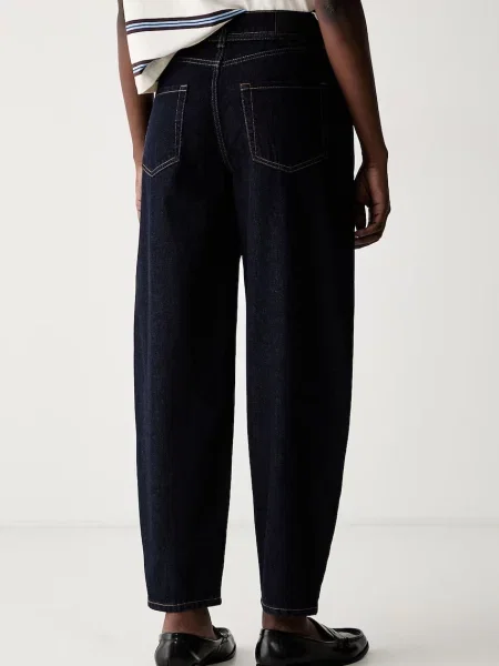 DKNY jeansy barrel granatowe