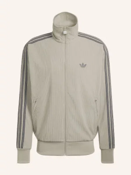 Adidas Originals Kordová Bunda Firebird světle zelená / tmavě šedá