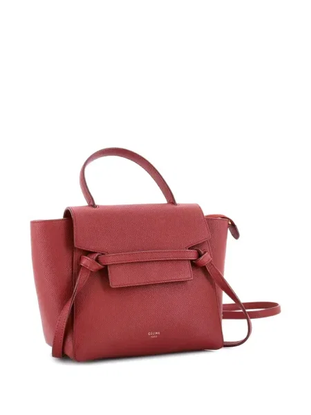 Cu centură curea Celine Pre-owned din piele roșu