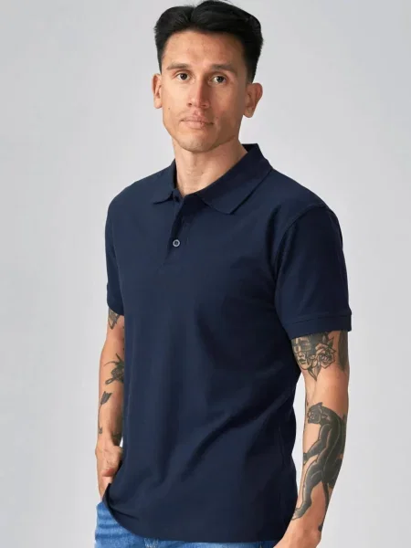 TEESHOPPEN Košile Basic Polo námořnická modř