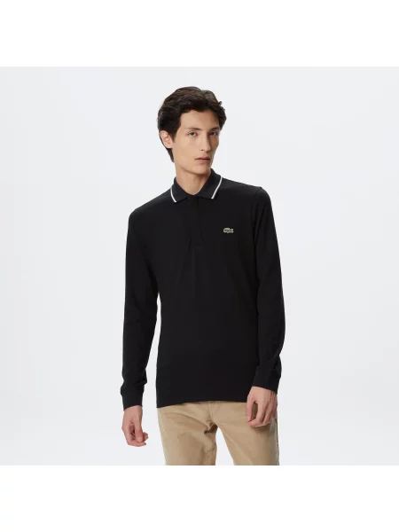 Поло Lacoste черное