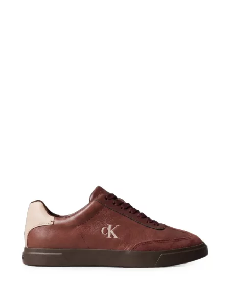 Sneakerși Calvin Klein cu autograf maro