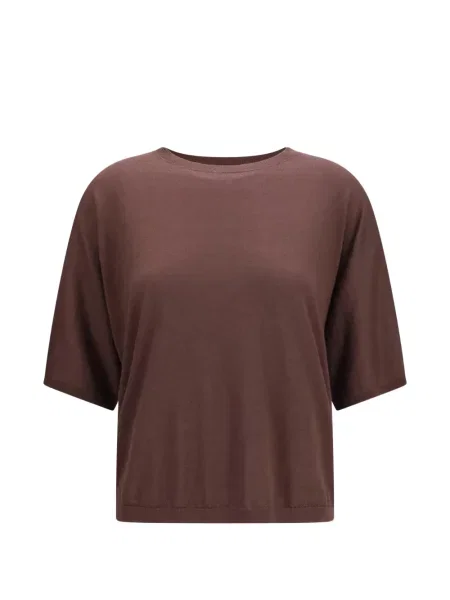 Scurt top Brunello Cucinelli tricotate maro