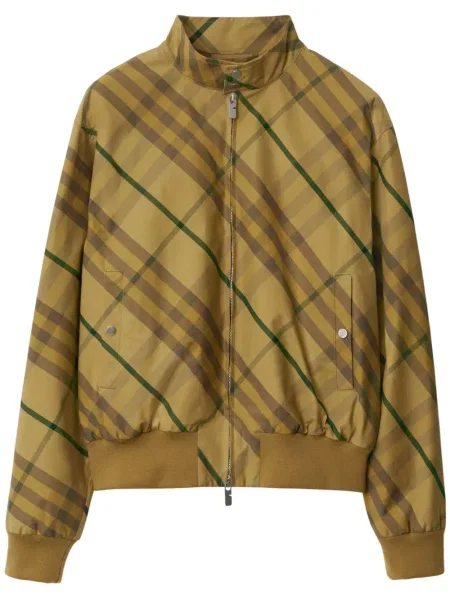 Kostkovaná bomber bunda Burberry žlutá